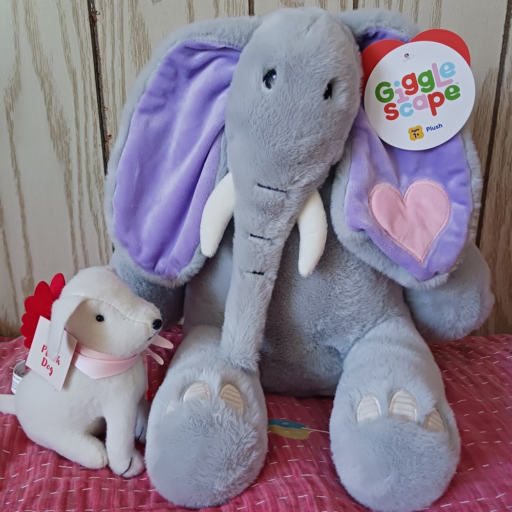 Target Gigglescape Valentine's Day Elephant Plush Heart Mini Cupid Dog Plush